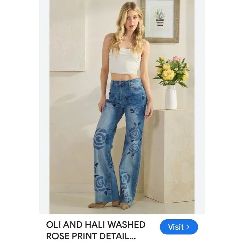 OLI & HALI jeans OH! jeans Oli and Hali pants OLI HALI jeans floral OLI&hali 2-6
